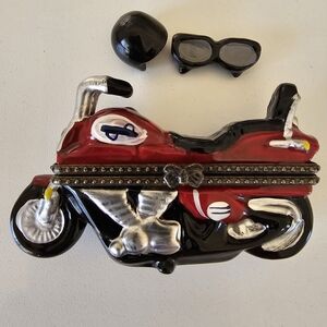 Motorcycle Hinged Trinket Treasure Box